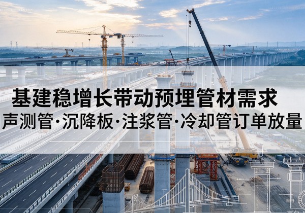 毕节基建稳增长带动预埋监测管材需求，声测管、沉降板、注浆管订单持续放量